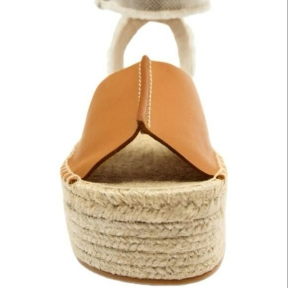 ZARA Platform Espadrilles Sandal Tan - Picture 4 of 16